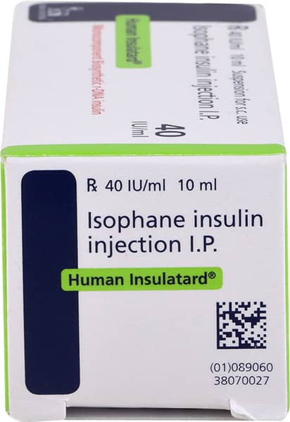 Human Insulatard 40iu Vial Of 10ml Suspension For Injection
