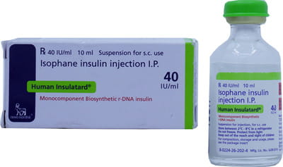 Human Insulatard 40iu Vial Of 10ml Suspension For Injection