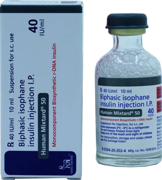 Human Mixtard 50 40IU/ml Suspension For Injection