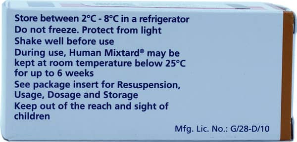 Human Mixtard Suspension for Injection 40IU/ml