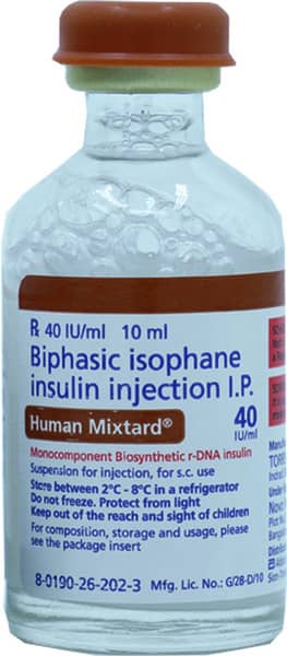 Human Mixtard Suspension for Injection 40IU/ml
