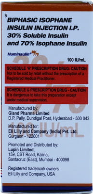 Huminsulin 30/70 100iu Vial Of 10ml Injection
