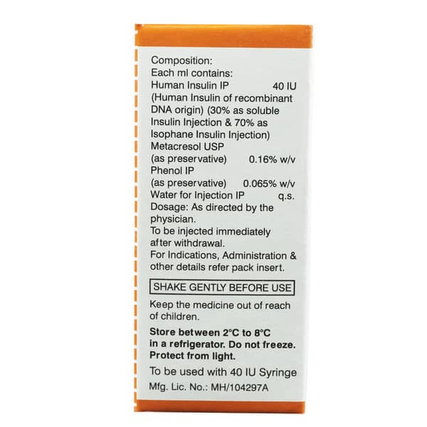 Huminsulin 30/70 40Iu Vial Of 10Ml Injection