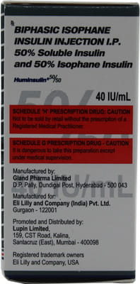 Huminsulin 50/50 40iu Vial Of 10ml Injection