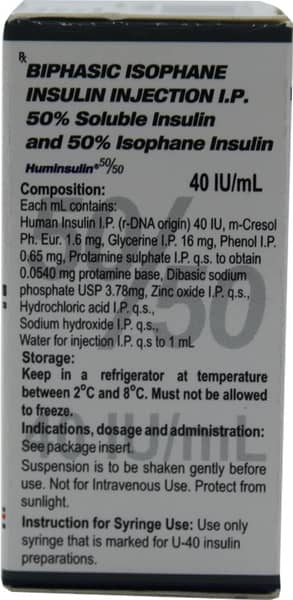 Huminsulin 50/50 40iu Vial Of 10ml Injection