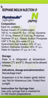 Huminsulin Nph 100iu Vial Of 10ml Injection