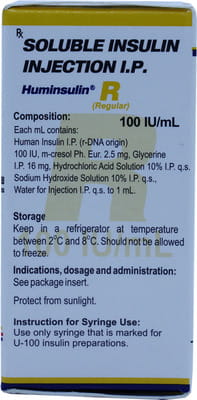 Huminsulin R 100iu Vial Of 10ml Solution For Injection