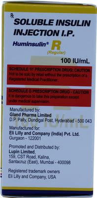 Huminsulin R 100iu Vial Of 10ml Solution For Injection