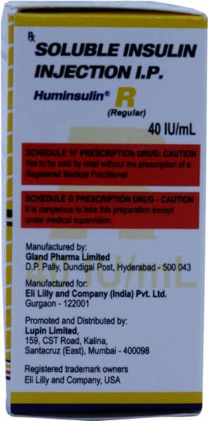 Huminsulin R 40iu Vial Of 10ml Solution For Injection
