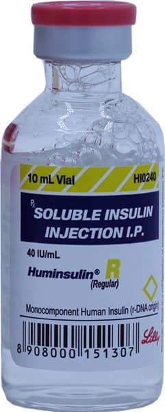 Huminsulin R 40iu Vial Of 10ml Solution For Injection