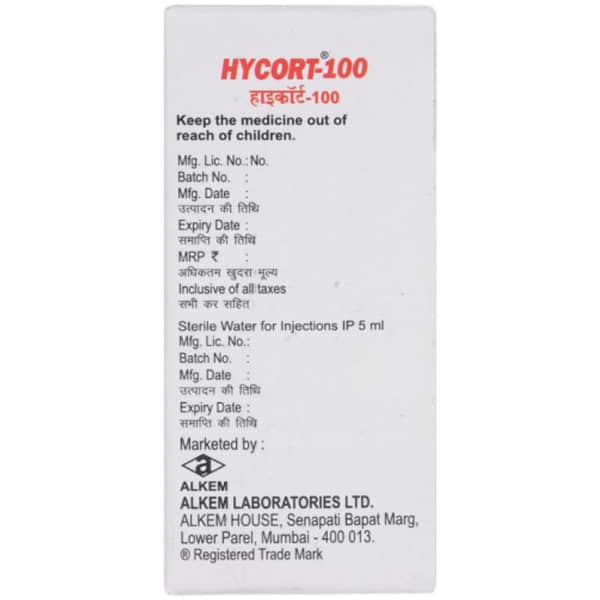 Hycort 100Mg Dry Vial Of 1 Powder For Injection