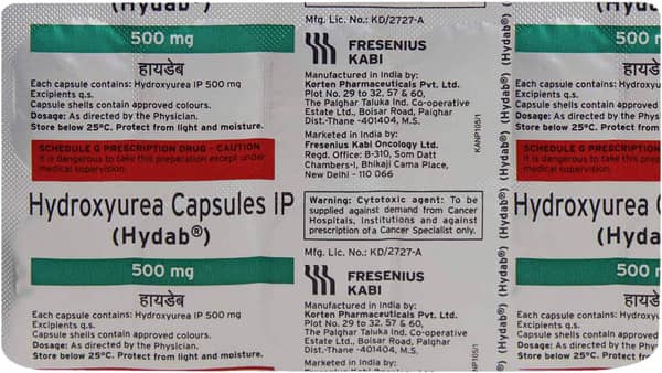 Hydab 500Mg Strip Of 10 Capsules