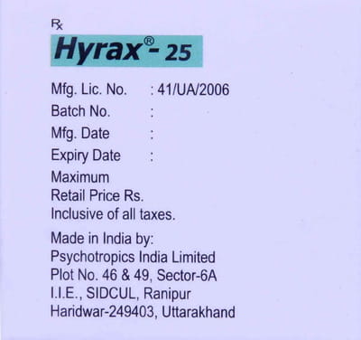 Hyrax 25mg Strip Of 10 Tablets