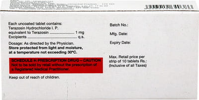 Hytrin 1mg Strip Of 10 Tablets