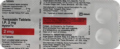 Hytrin 2mg Strip Of 10 Tablets