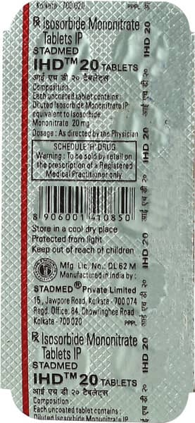 Ihd 20Mg Strip Of 10 Tablets