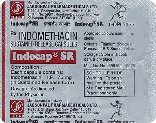 Indocap Sr 75Mg Strip Of 10 Capsules