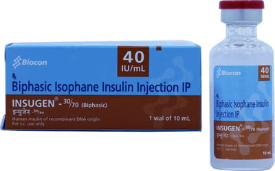 Insugen 30/70 40iu Vial Of 10ml Solution For Injection