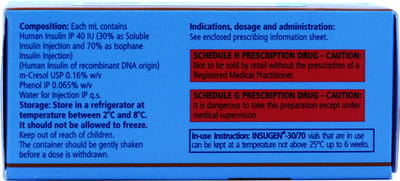 Insugen 30/70 40iu Vial Of 10ml Solution For Injection