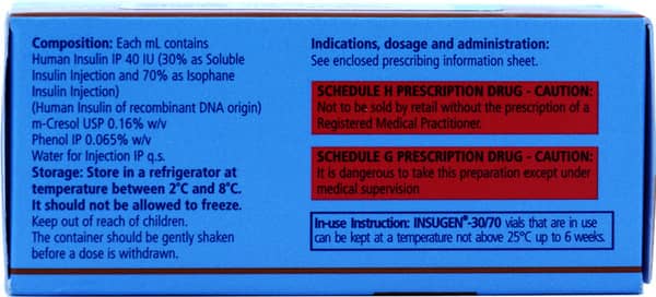 Insugen 30/70 40iu Vial Of 10ml Injection