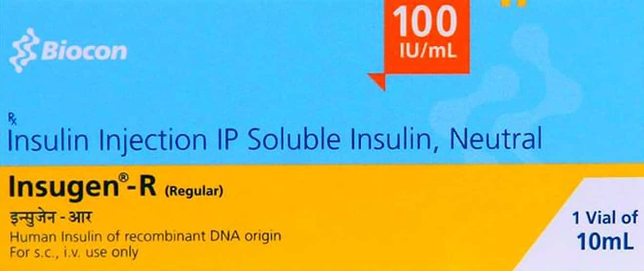 insugen r 100iu vial of 10ml injection