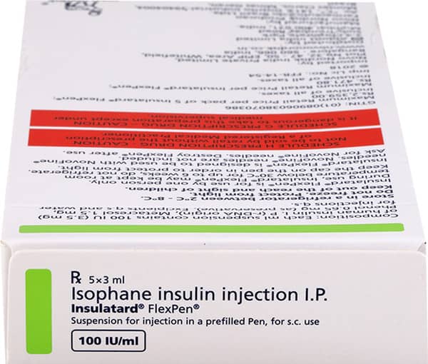 इन्सुलेटर्ड फ्लेक्स्पेन 100आईयू प्री फिल्ड पेन ऑफ 3एमएल सस्पेंशन फॉर इन्जेक्शन