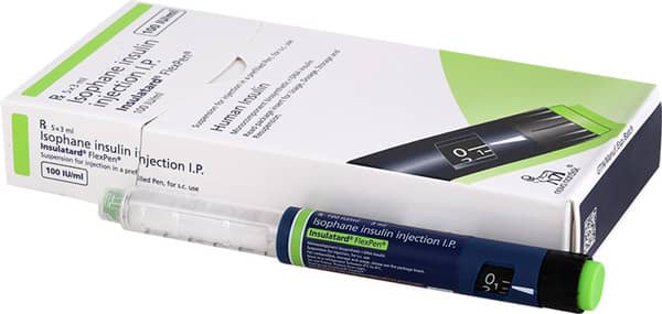 इन्सुलेटर्ड फ्लेक्स्पेन 100आईयू प्री फिल्ड पेन ऑफ 3एमएल सस्पेंशन फॉर इन्जेक्शन