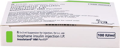 Insulatard Hm Penfill 100iu Cartridge Of 3ml Suspension For Injection