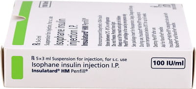 Insulatard Hm Penfill 100iu Cartridge Of 3ml Suspension For Injection