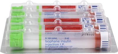 Insulatard Hm Penfill 100iu Cartridge Of 3ml Suspension For Injection