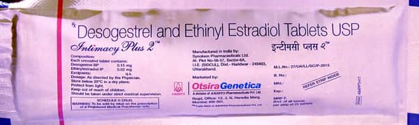 Intimacy Plus 2mg Strip Of 21 Tablets