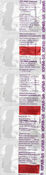 Iopar 250mg Sr Strip Of 10 Capsules