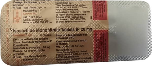 Isonorm 20mg Strip Of 10 Tablets