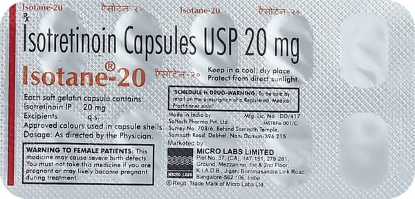 Isotane 20mg Strip Of 10 Capsules