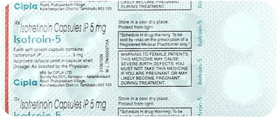 Isotroin 5mg Strip Of 10 Capsules