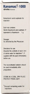 Kanamac 1gm Dry Vial Of 1 Powder For Injection