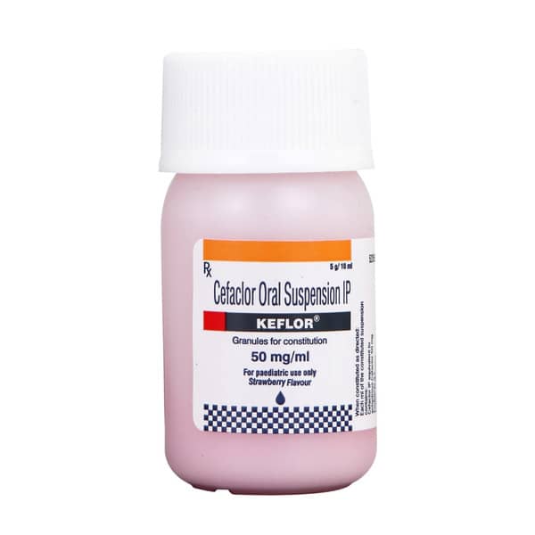 Keflor 50mg Strawberry Flavour Bottle Of 10ml Suspension