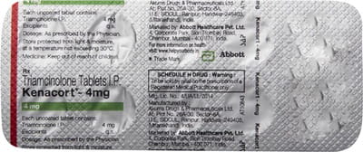Kenacort 4mg Strip Of 10 Tablets