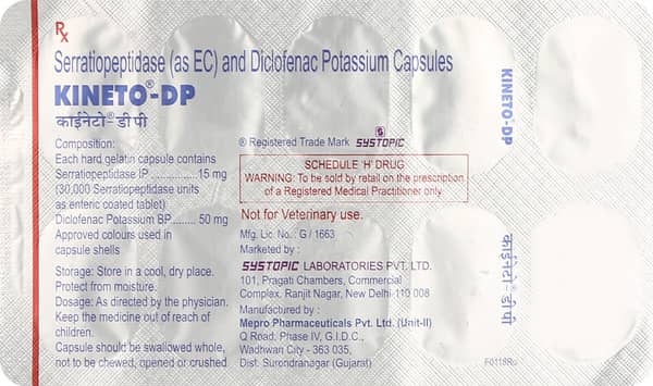 Kineto Dp Strip Of 10 Capsules