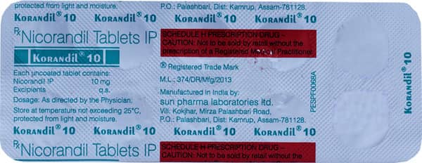 Korandil 10mg Strip Of 10 Tablets