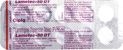 Lametec Dt 50mg Strip Of 10 Tablets