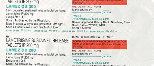 Lamez Od 200mg Strip Of 10 Tablets