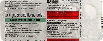 Lamitor Od 100mg Strip Of 10 Tablets