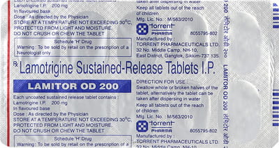 Lamitor Od 200mg Strip Of 10 Tablets