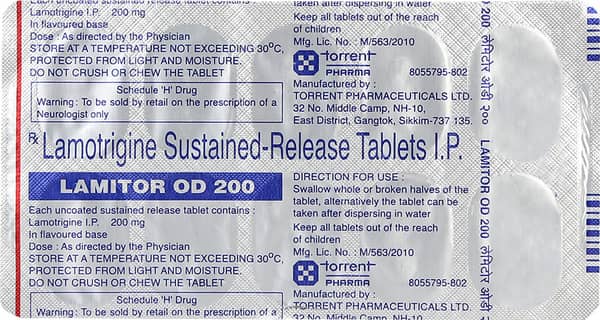 Lamitor Od 200mg Strip Of 10 Tablets