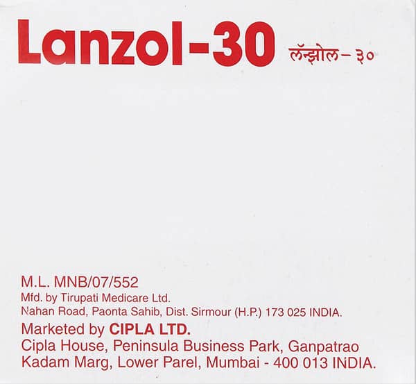 Lanzol 30 Capsule