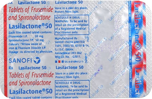 Lasilactone 50Mg Strip Of 10 Tablets