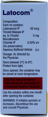Latocom Bottle Of 2.5ml Eye Drops