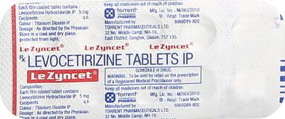 Lezyncet 5mg Strip Of 10 Tablets