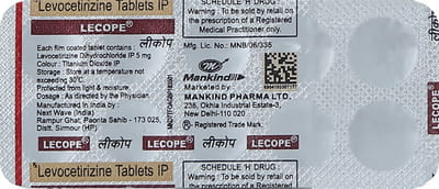 Lecope 5mg Strip Of 10 Tablets